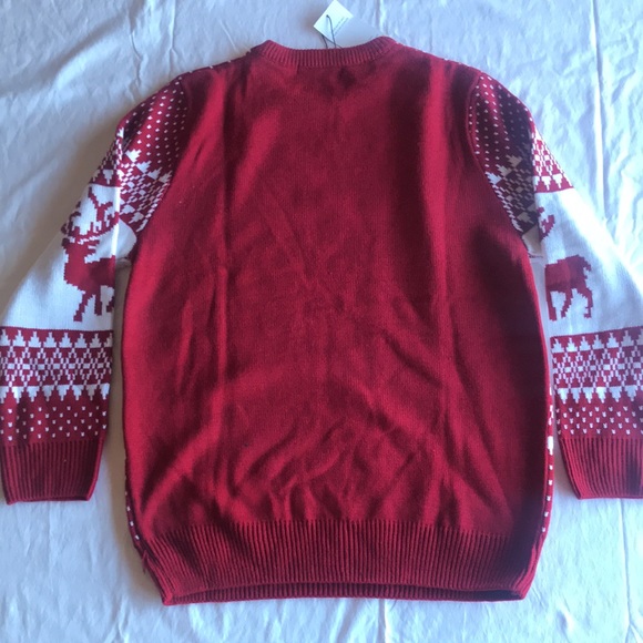 Women’s Red & White Christmas Sweater - Picture 2 of 5